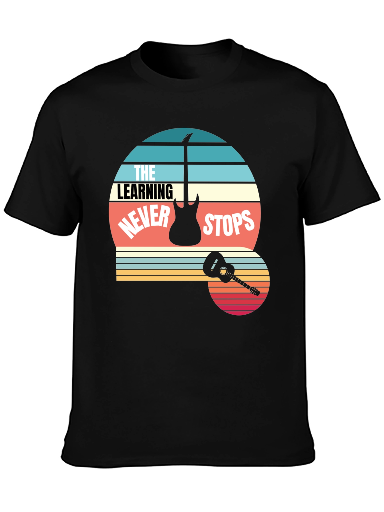 The Learning Never Stops Guitar T-Shirt