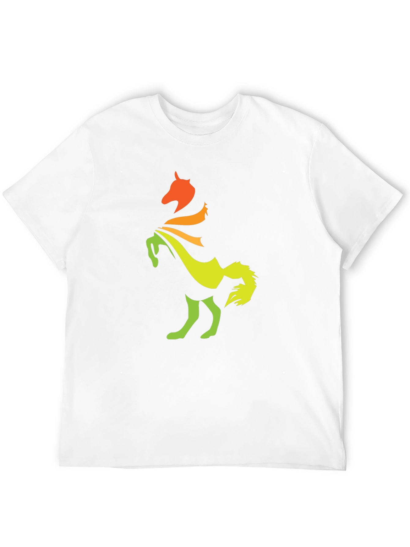 Gradient Horse Graphic Tee - Stylish Black T-Shirt
