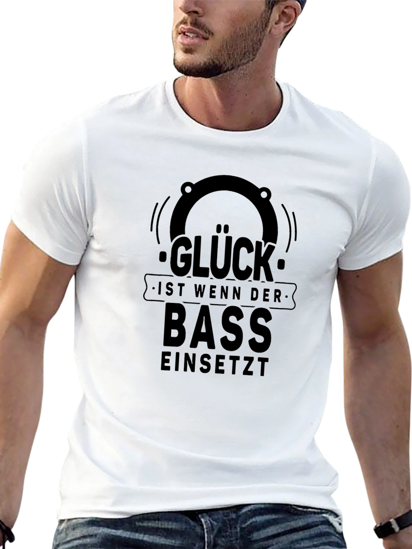 Glück Bass T-Shirt - Black Graphic Tee