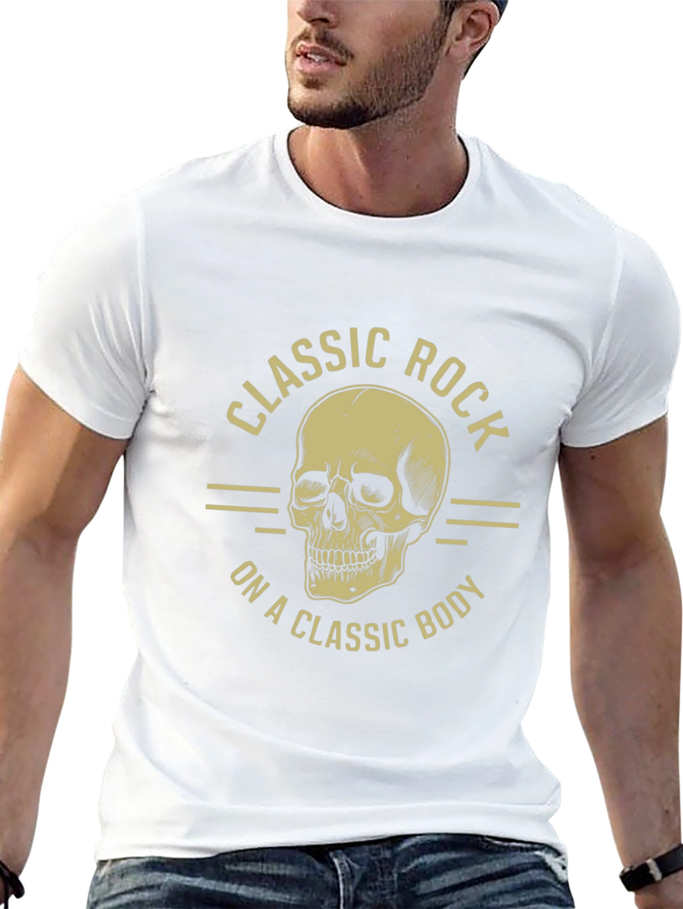 Classic Rock Skull Graphic T-Shirt