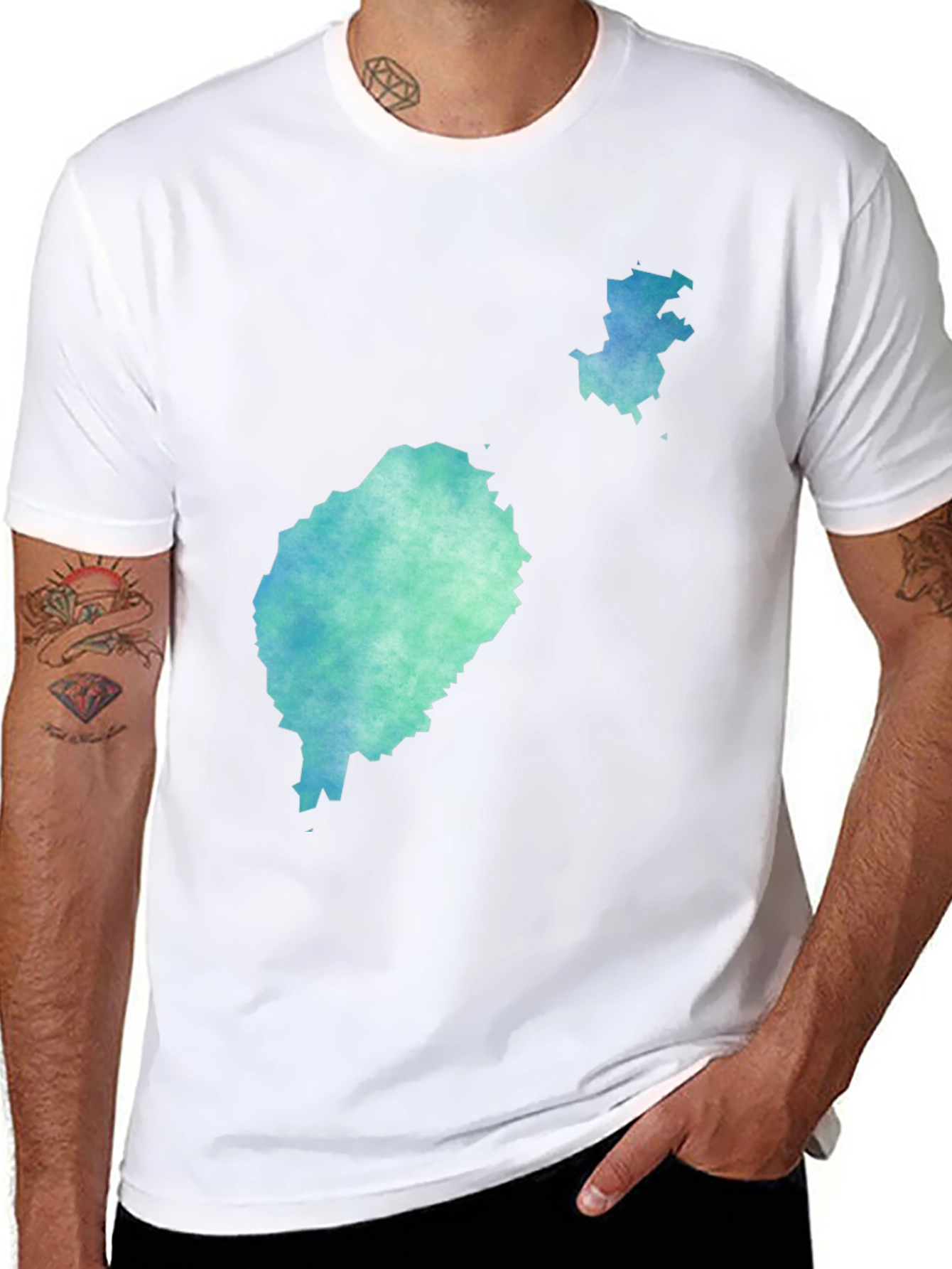 Watercolor Island Graphic Tee