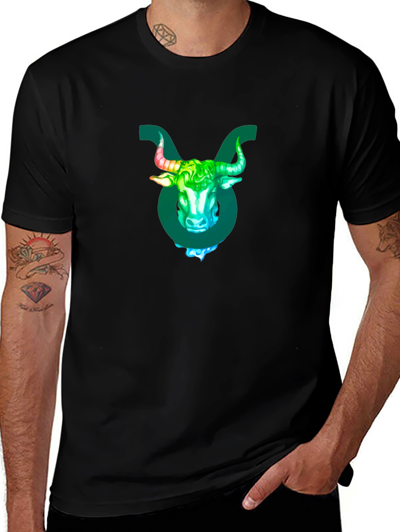 Taurus Zodiac Graphic Tee - Bull Design
