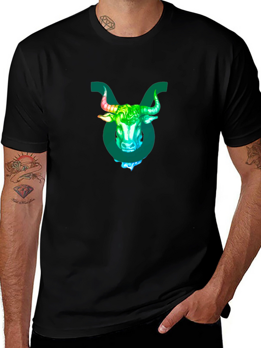 Taurus Zodiac Graphic Tee - Bull Design