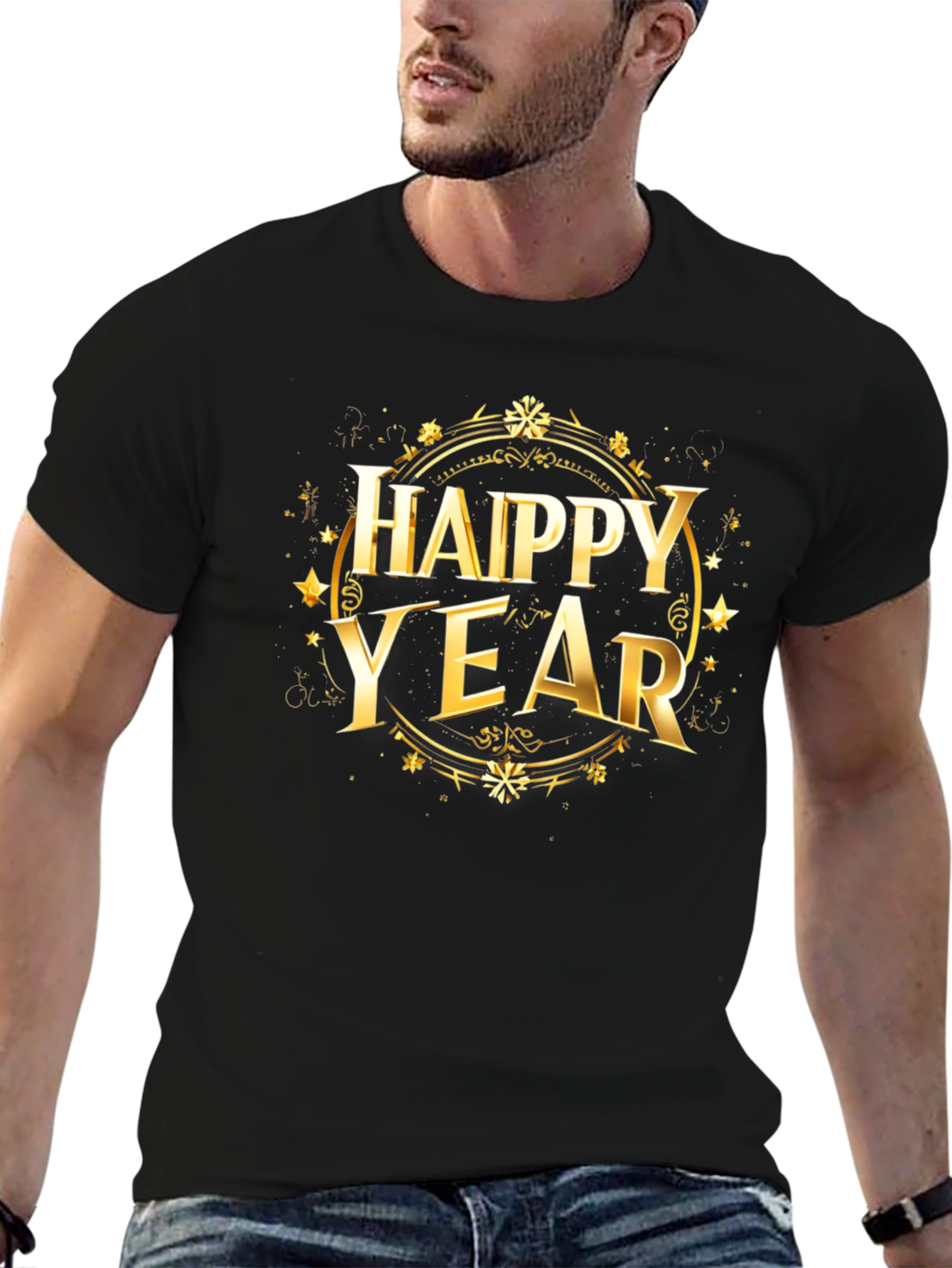 Happy Year Graphic Tee - Holiday Celebration T-Shirt