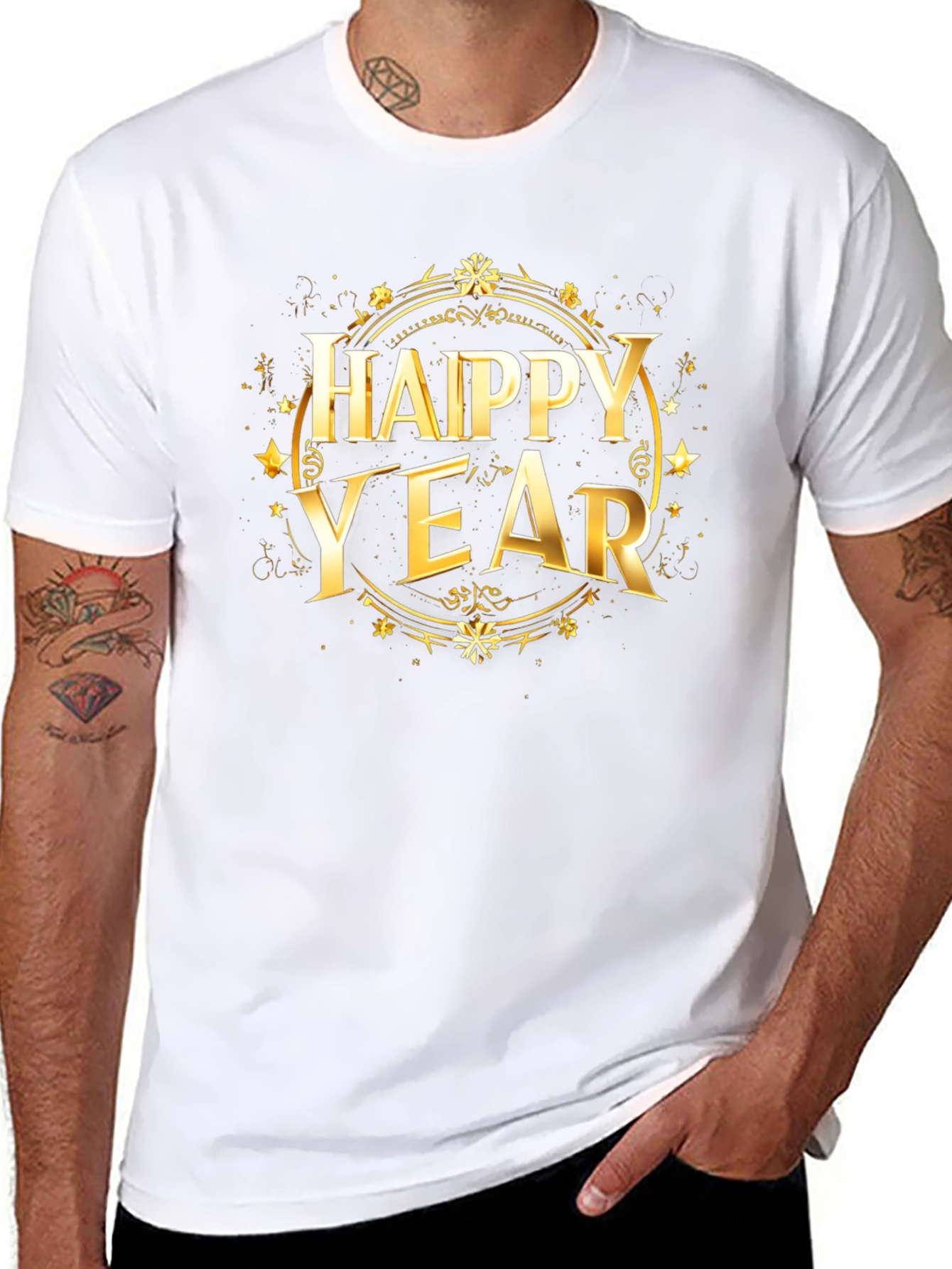 Happy Year Graphic Tee - Holiday Celebration T-Shirt