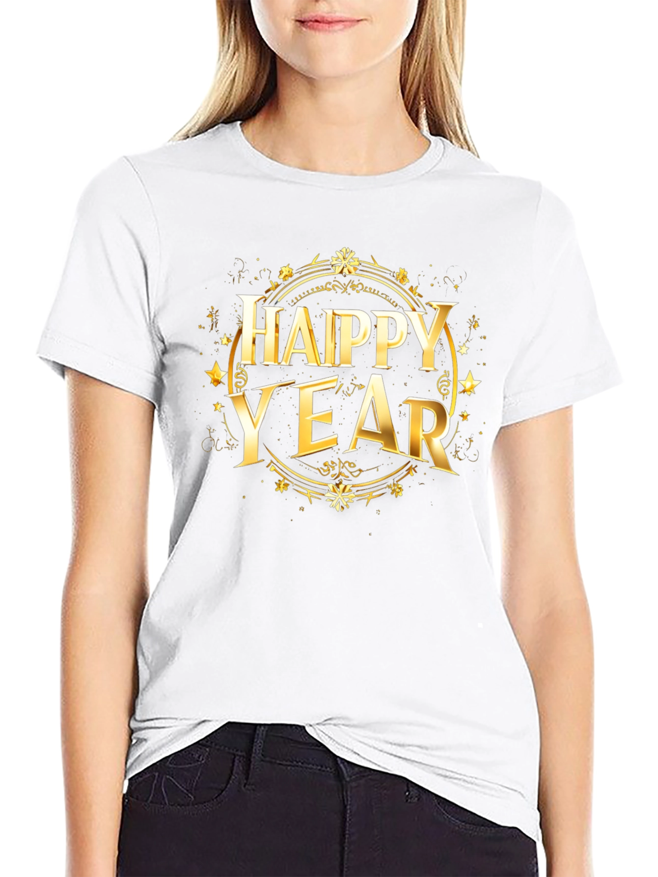 Happy Year Graphic Tee - Holiday Celebration T-Shirt