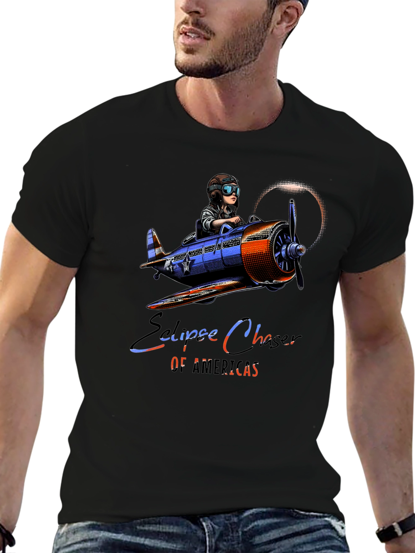 Eclipse Chaser T-Shirt - Pilot Airplane Design
