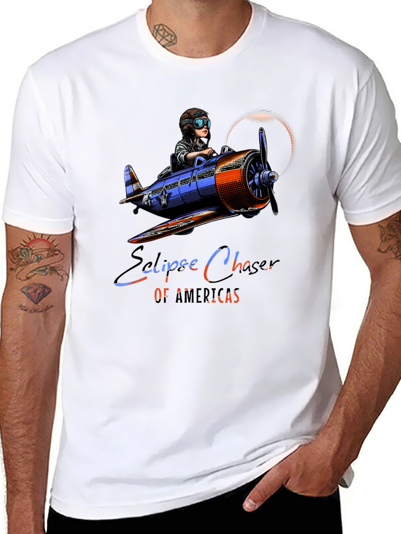 Eclipse Chaser T-Shirt - Pilot Airplane Design