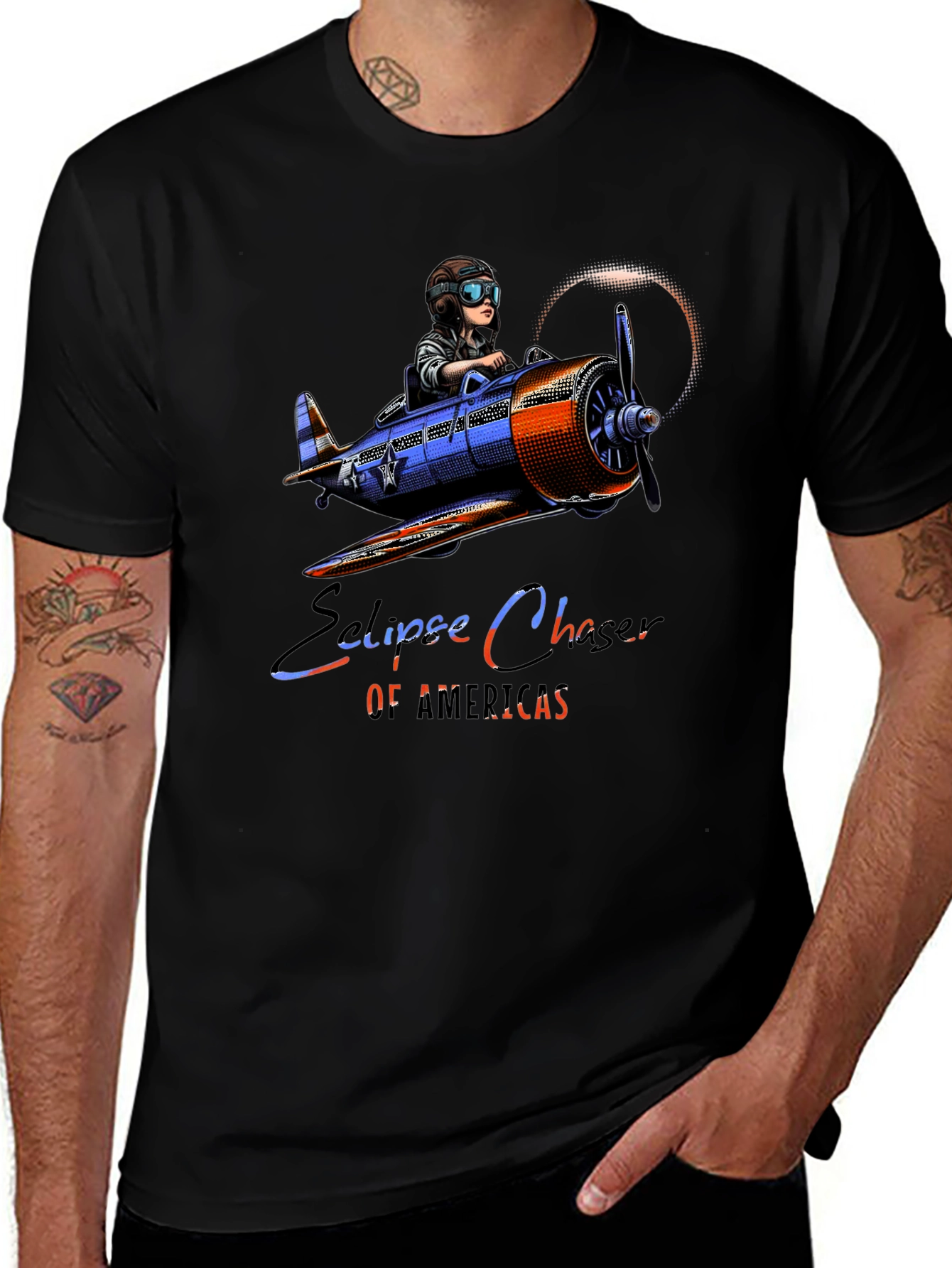 Eclipse Chaser T-Shirt - Pilot Airplane Design