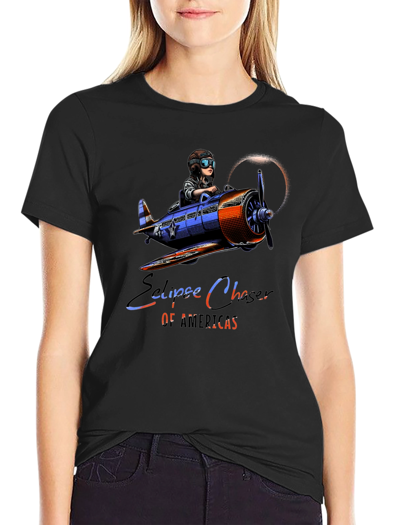 Eclipse Chaser T-Shirt - Pilot Airplane Design