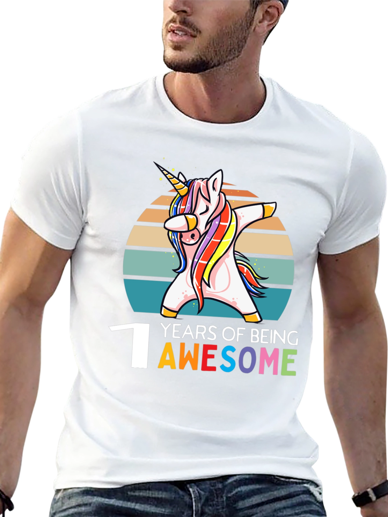 1st Birthday Unicorn Dabbing Awesome T-Shirt