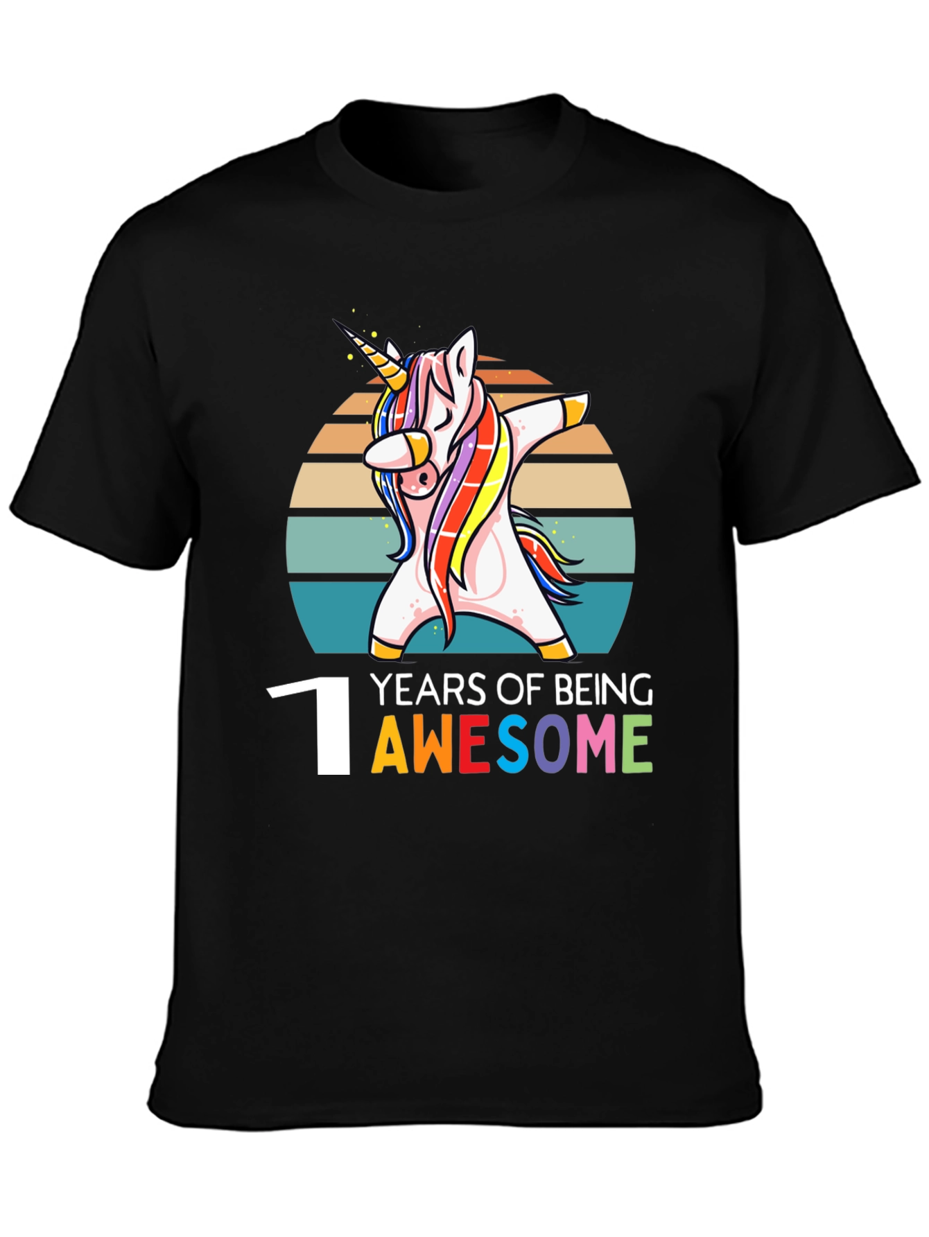 1st Birthday Unicorn Dabbing Awesome T-Shirt