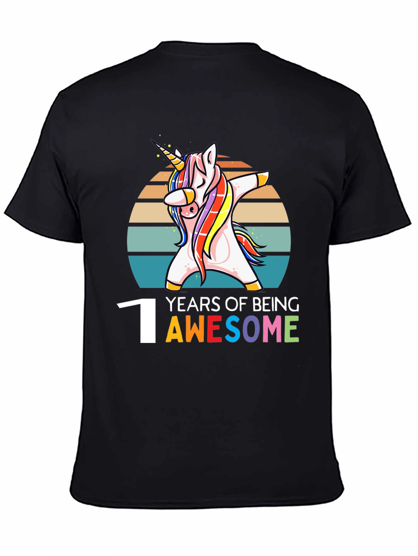 1st Birthday Unicorn Dabbing Awesome T-Shirt