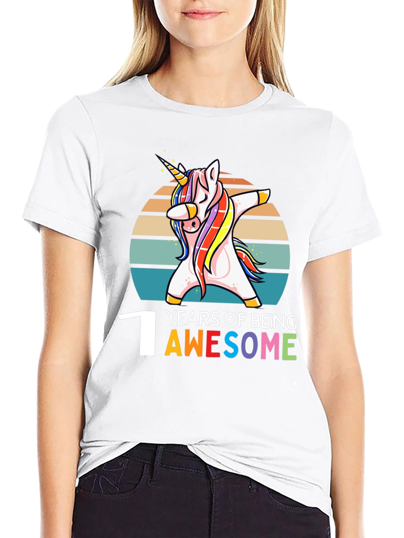 1st Birthday Unicorn Dabbing Awesome T-Shirt