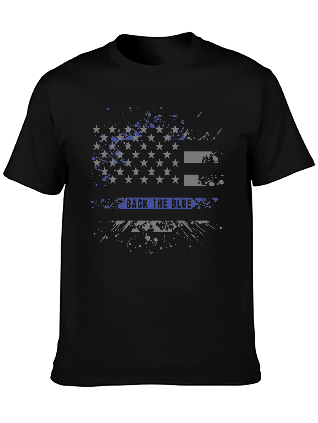 Back The Blue T-Shirt Patriotic Flag Design