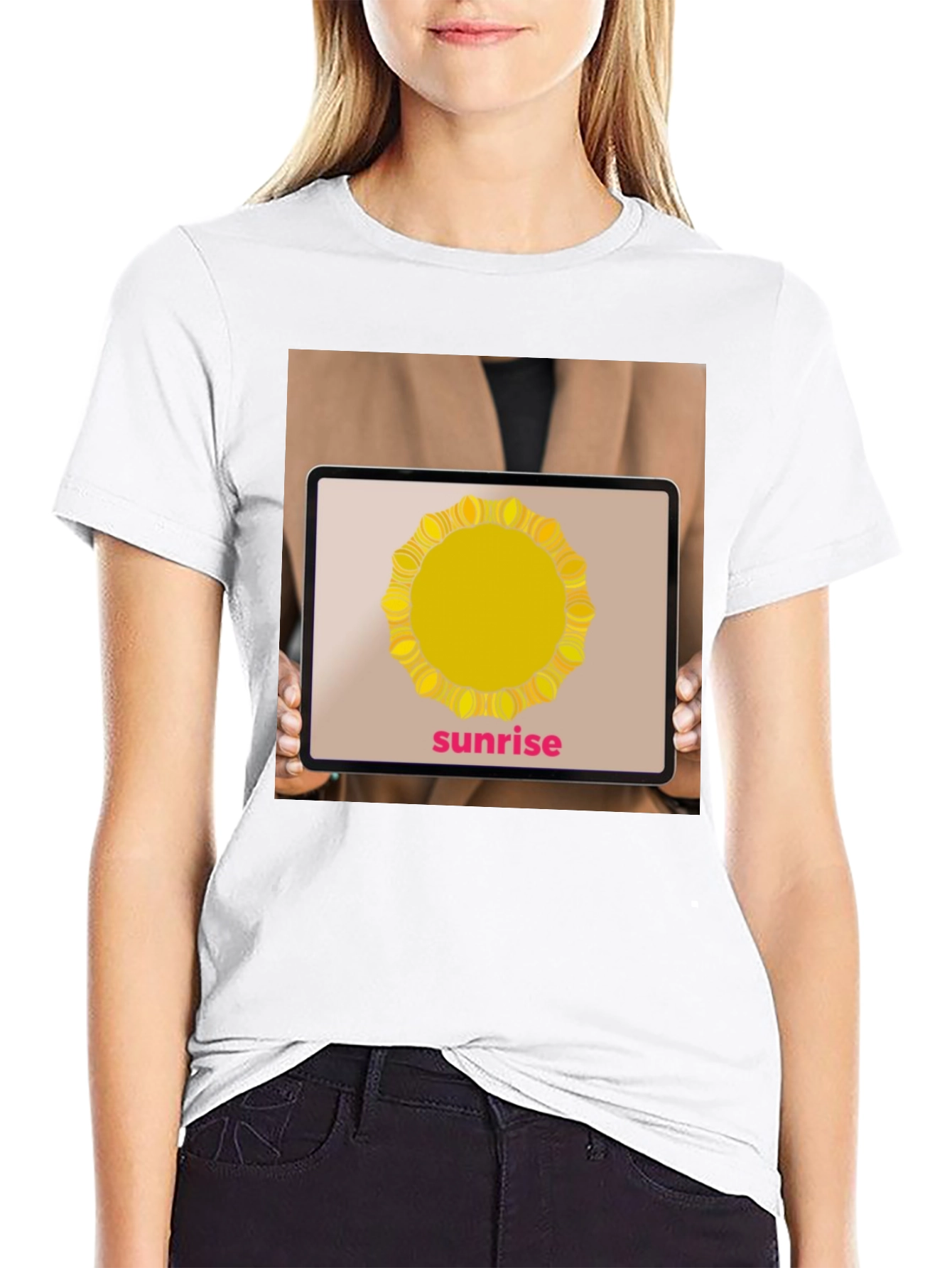 Sunrise Graphic T-Shirt - Stylish Black Tee