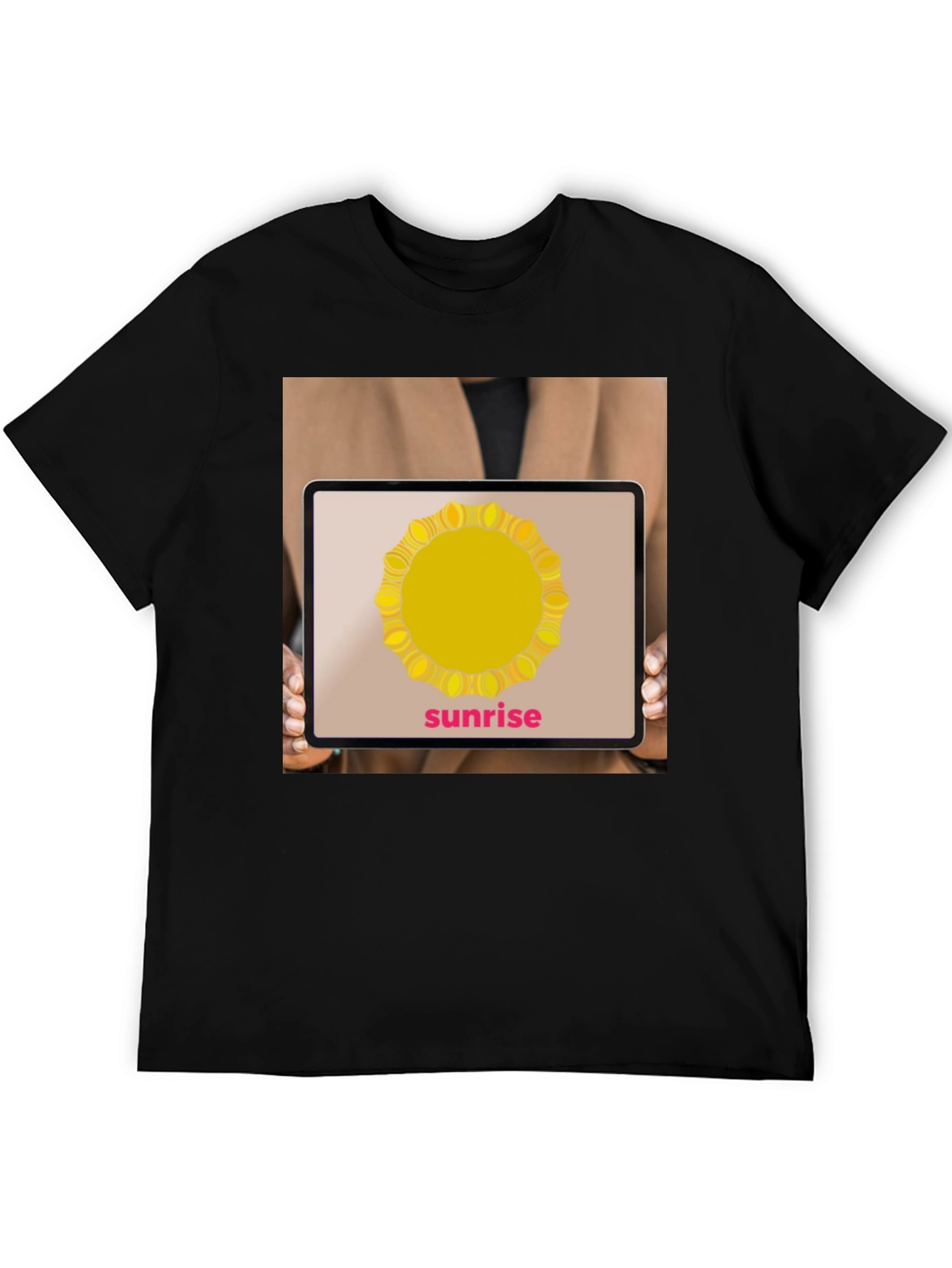 Sunrise Graphic T-Shirt - Stylish Black Tee