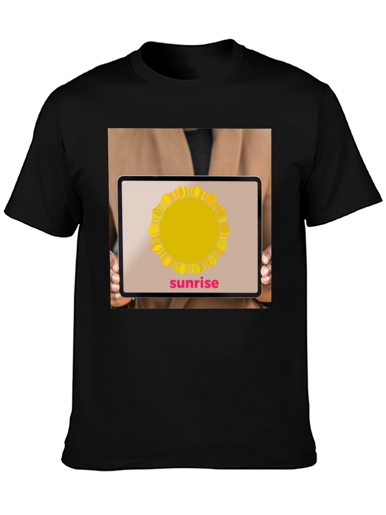 Sunrise Graphic T-Shirt - Stylish Black Tee