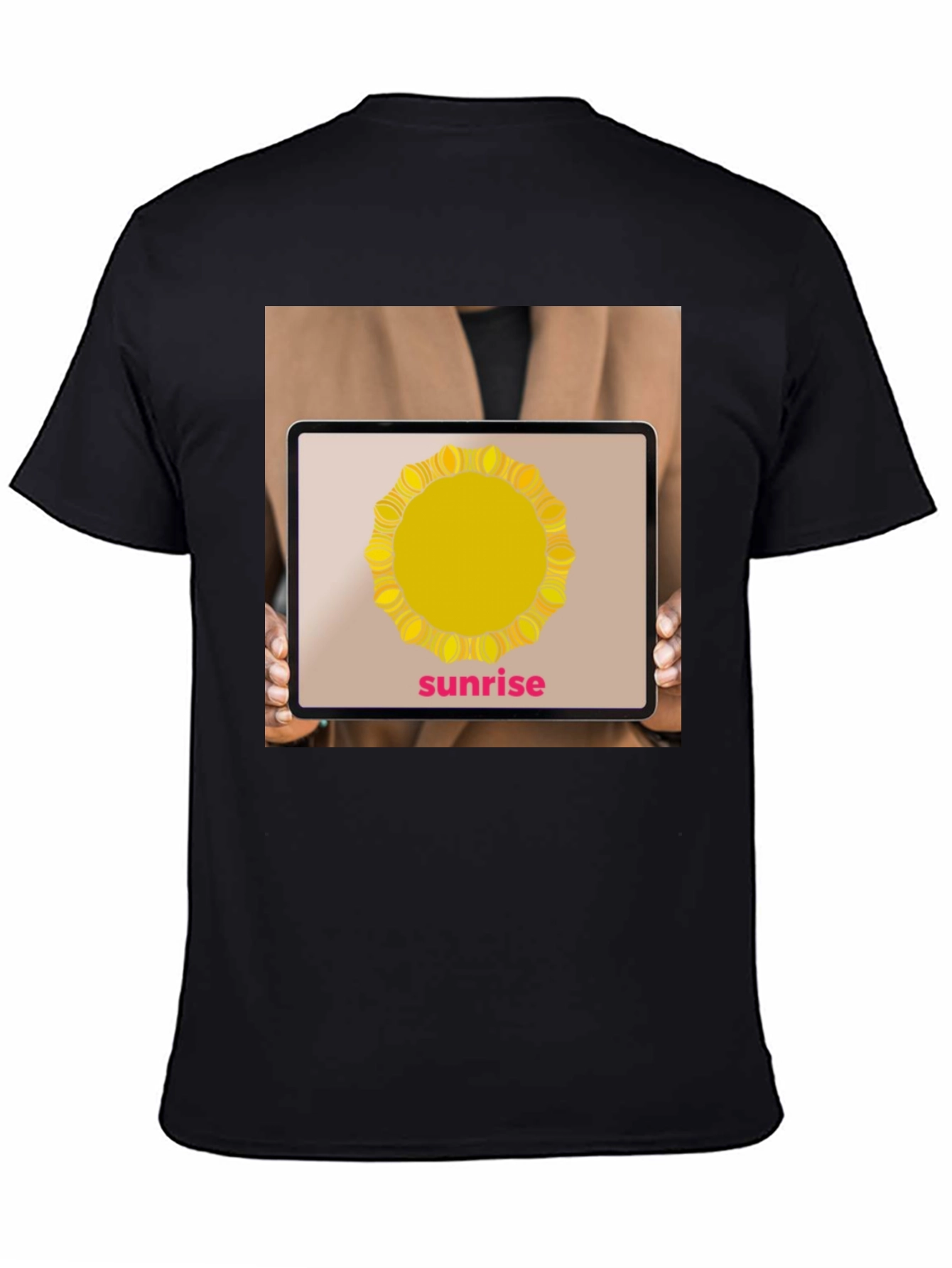 Sunrise Graphic T-Shirt - Stylish Black Tee