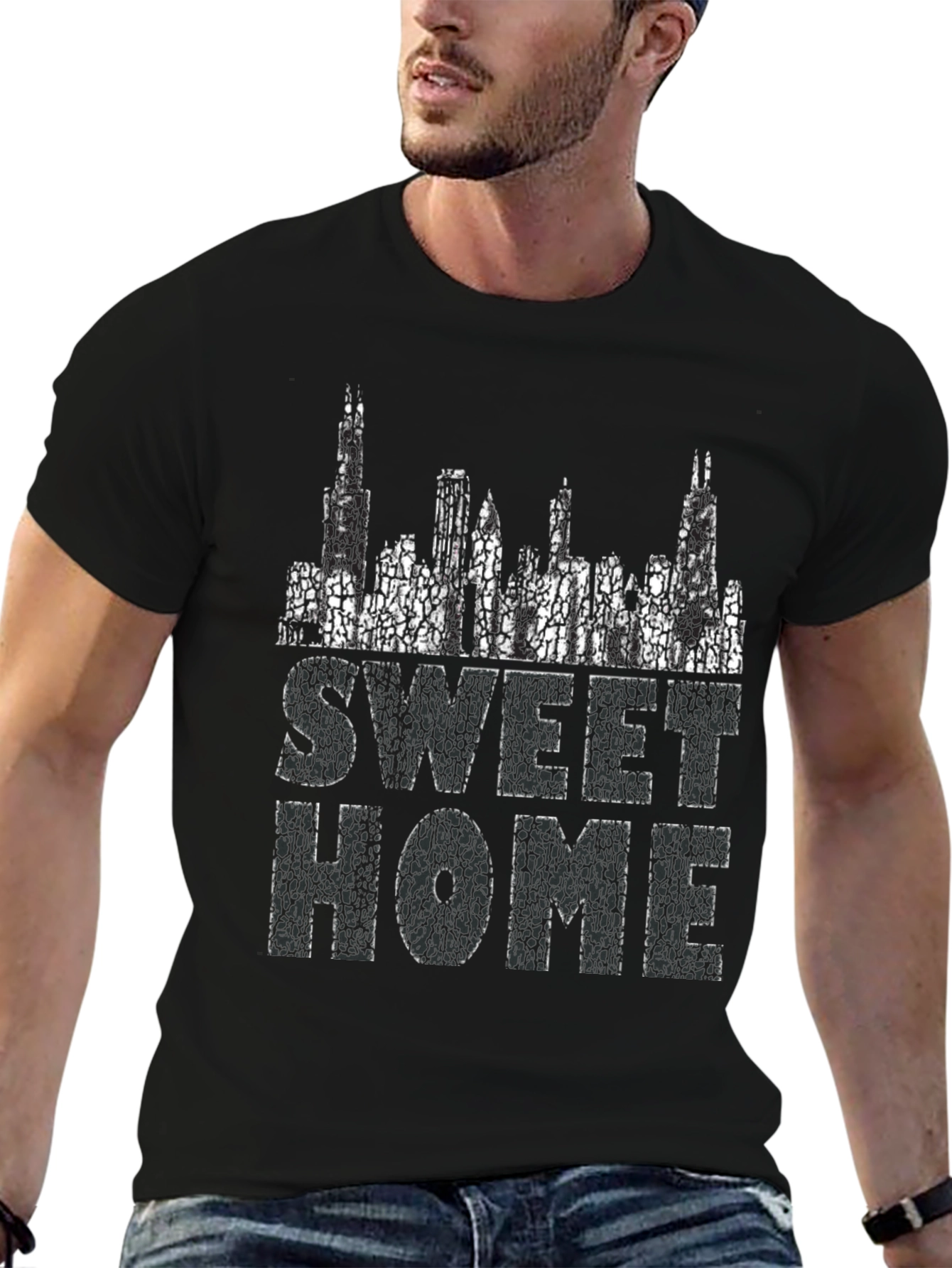 Sweet Home Chicago Graphic Tee - Black