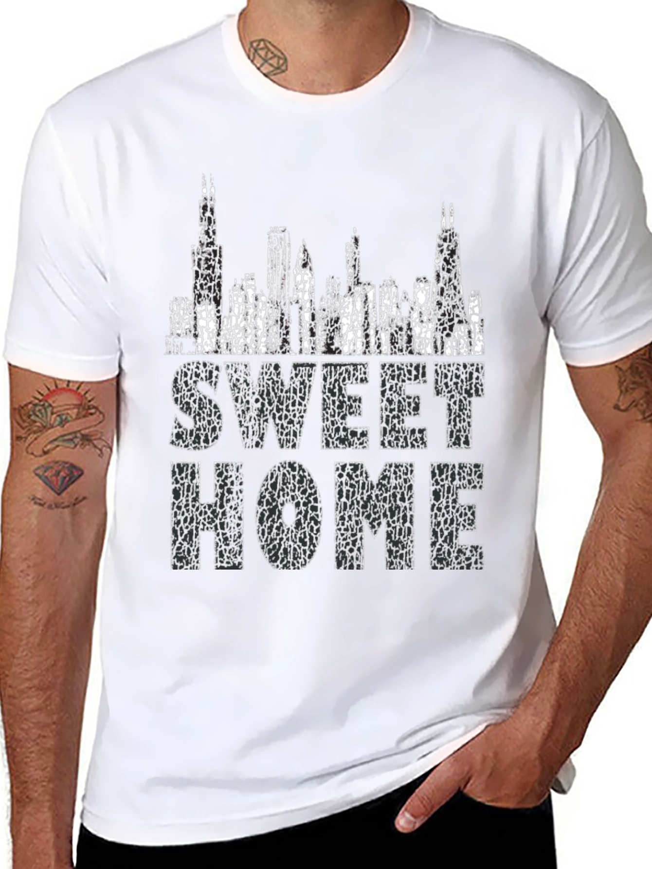 Sweet Home Chicago Graphic Tee - Black