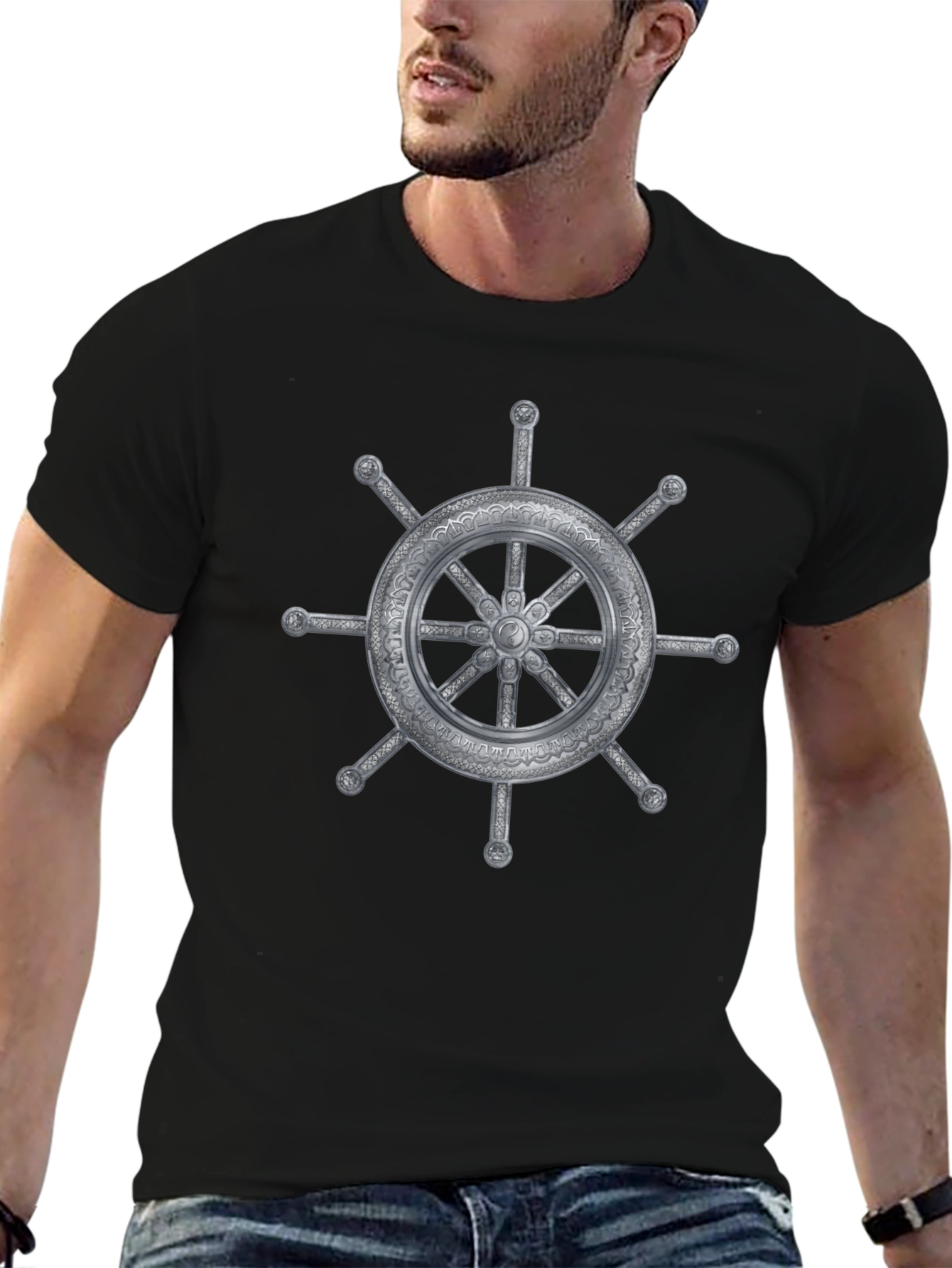 Nautical Wheel Graphic T-Shirt