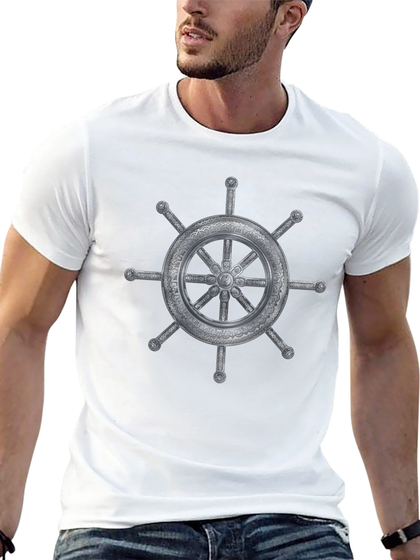 Nautical Wheel Graphic T-Shirt