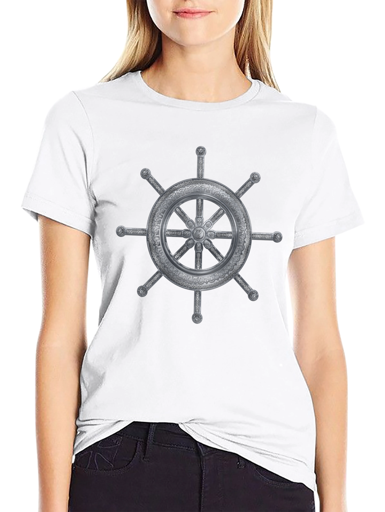 Nautical Wheel Graphic T-Shirt