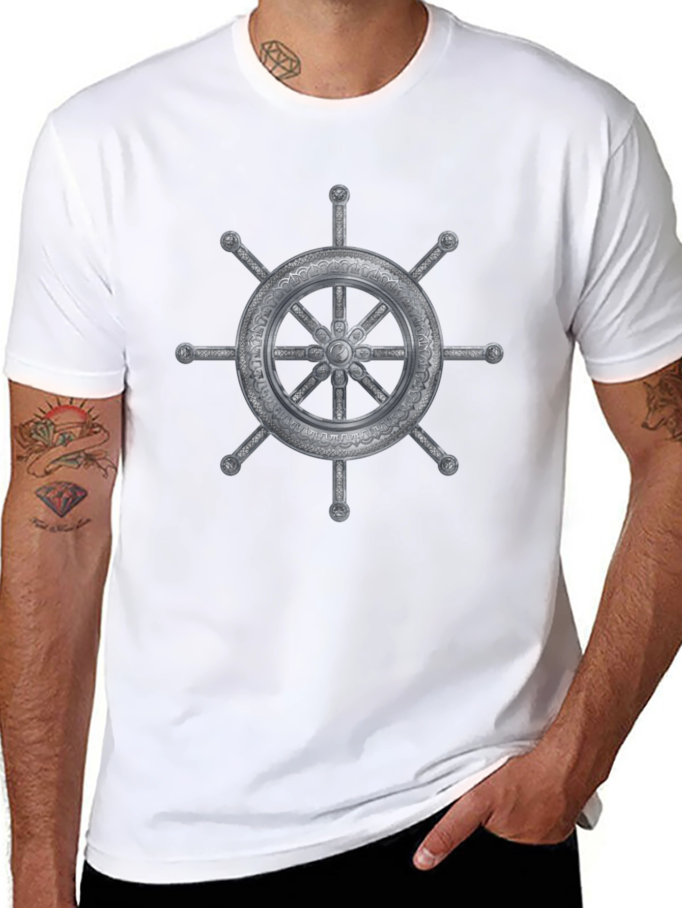 Nautical Wheel Graphic T-Shirt