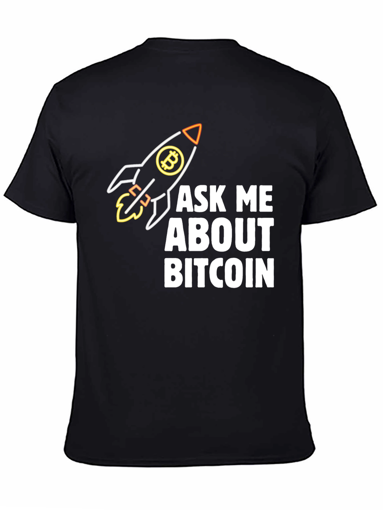 Ask Me About Bitcoin Rocket T-Shirt