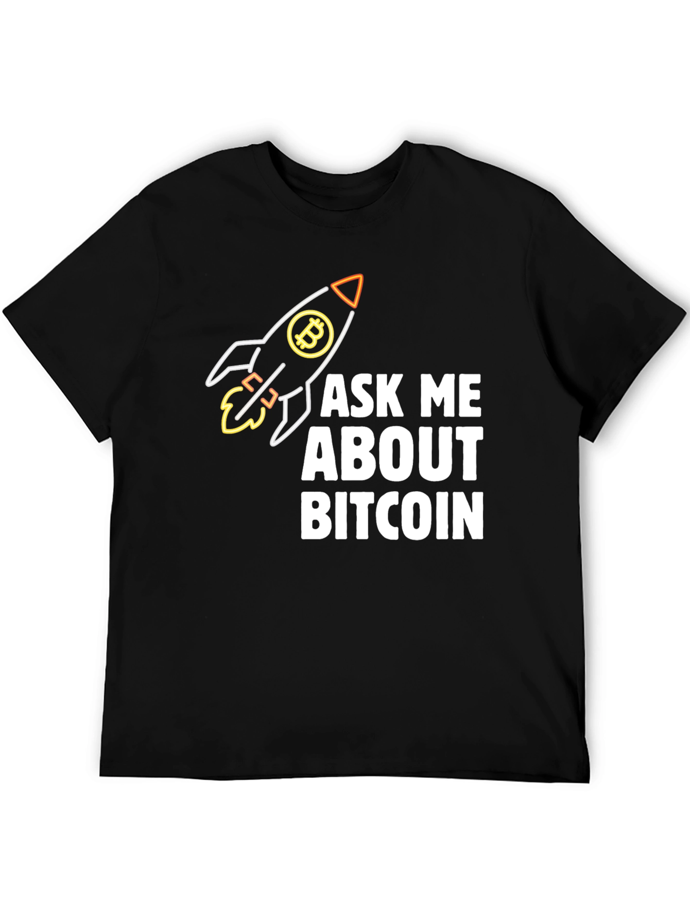 Ask Me About Bitcoin Rocket T-Shirt