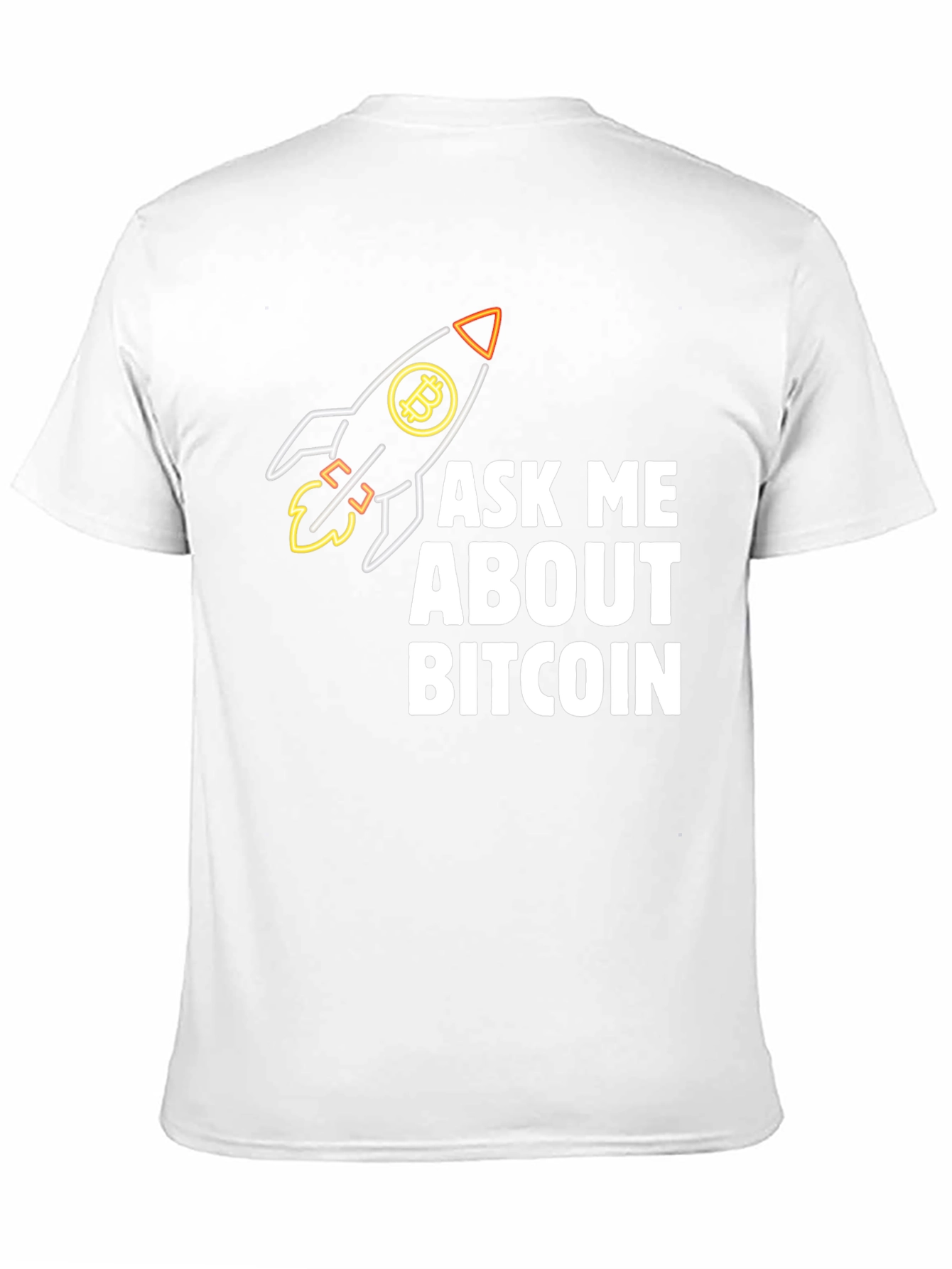 Ask Me About Bitcoin Rocket T-Shirt