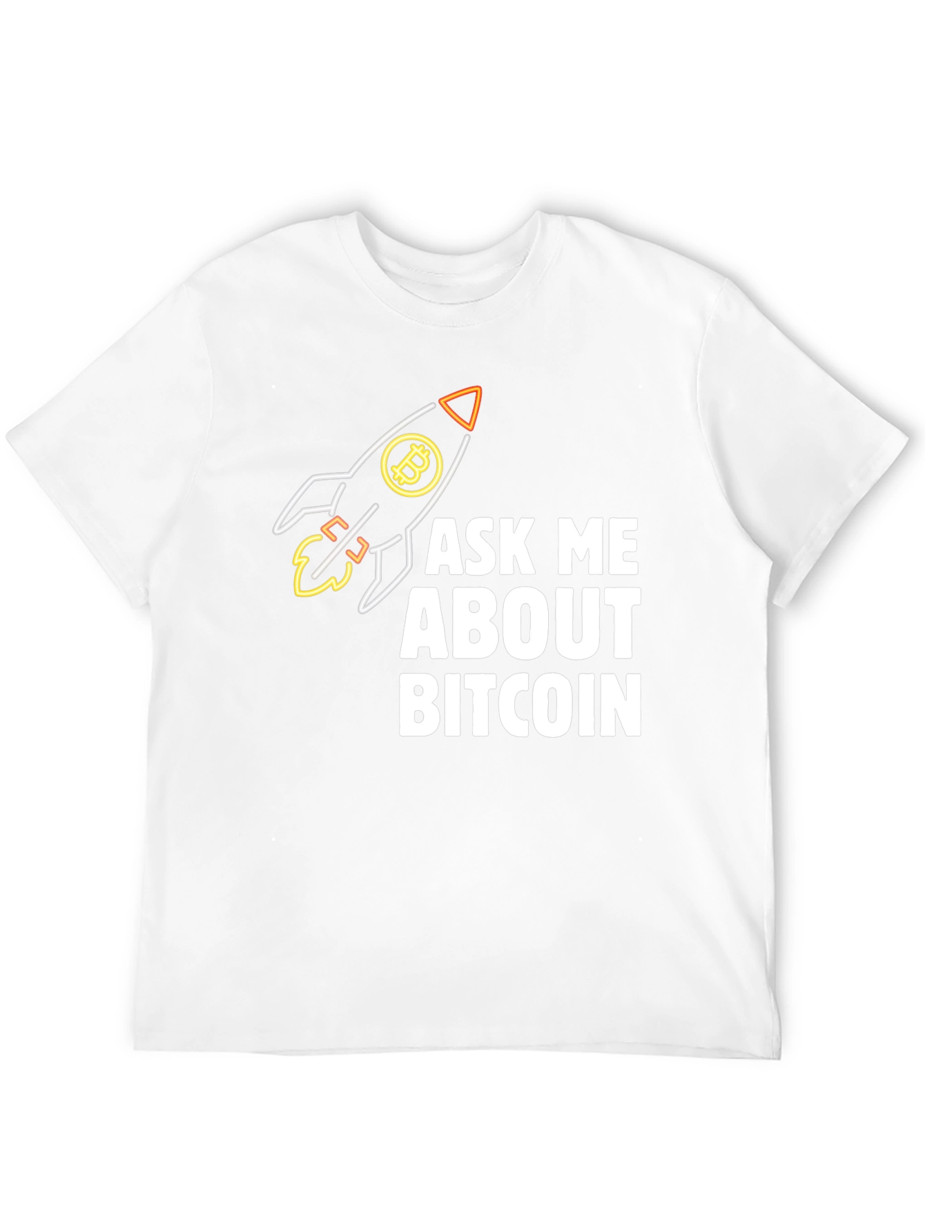 Ask Me About Bitcoin Rocket T-Shirt