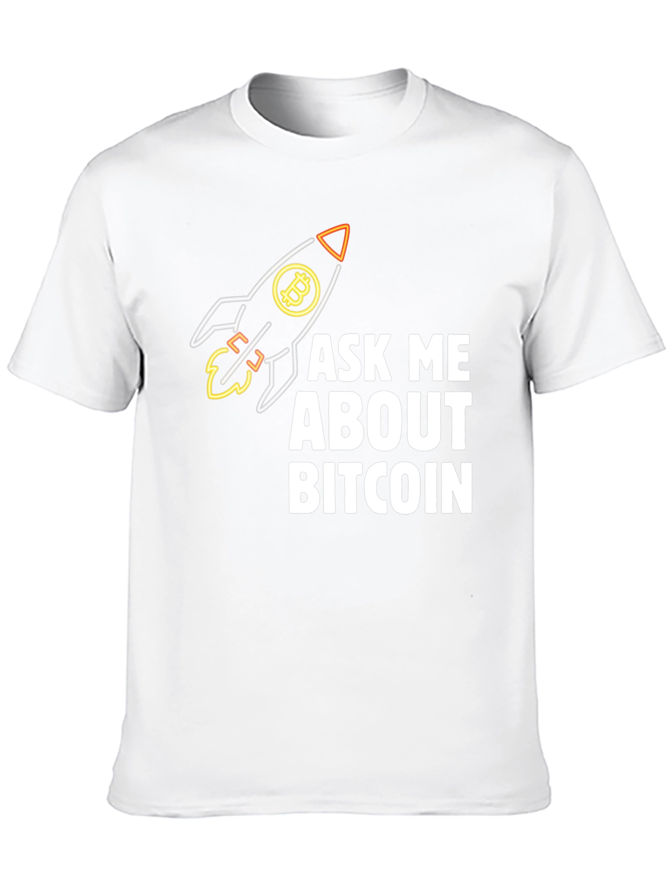 Ask Me About Bitcoin Rocket T-Shirt