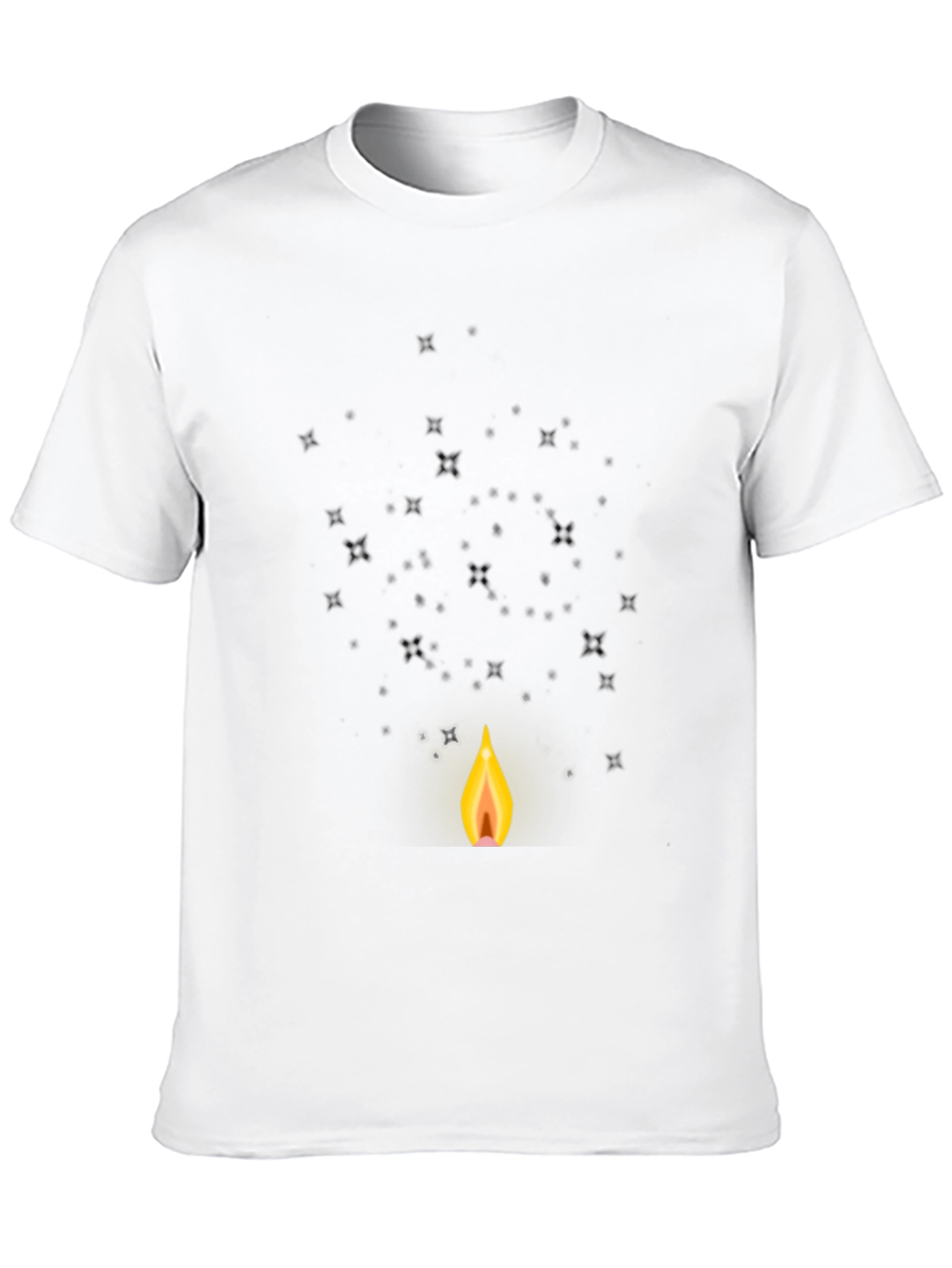 Sparkling Flame Graphic Tee - Classic Black