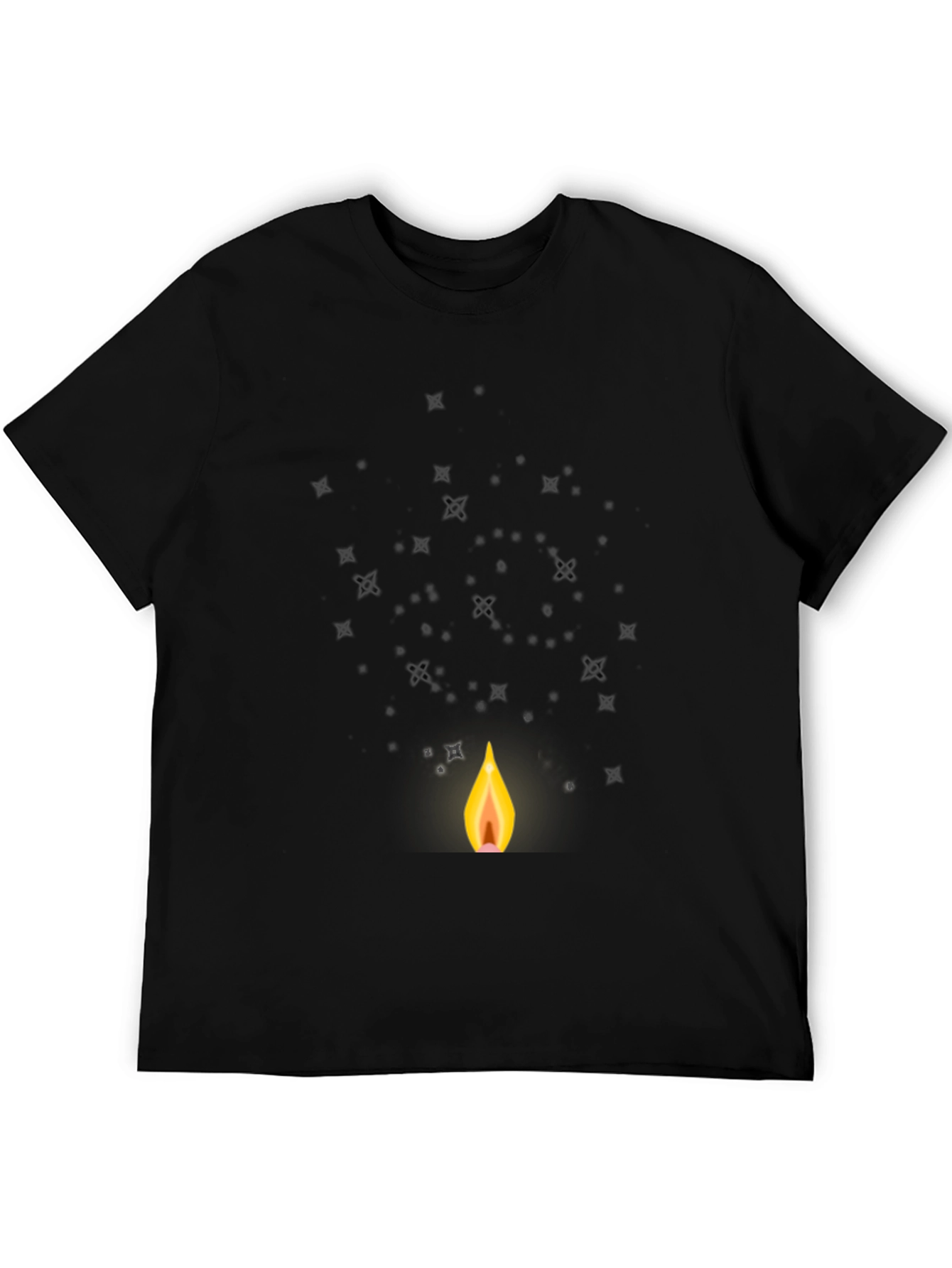 Sparkling Flame Graphic Tee - Classic Black