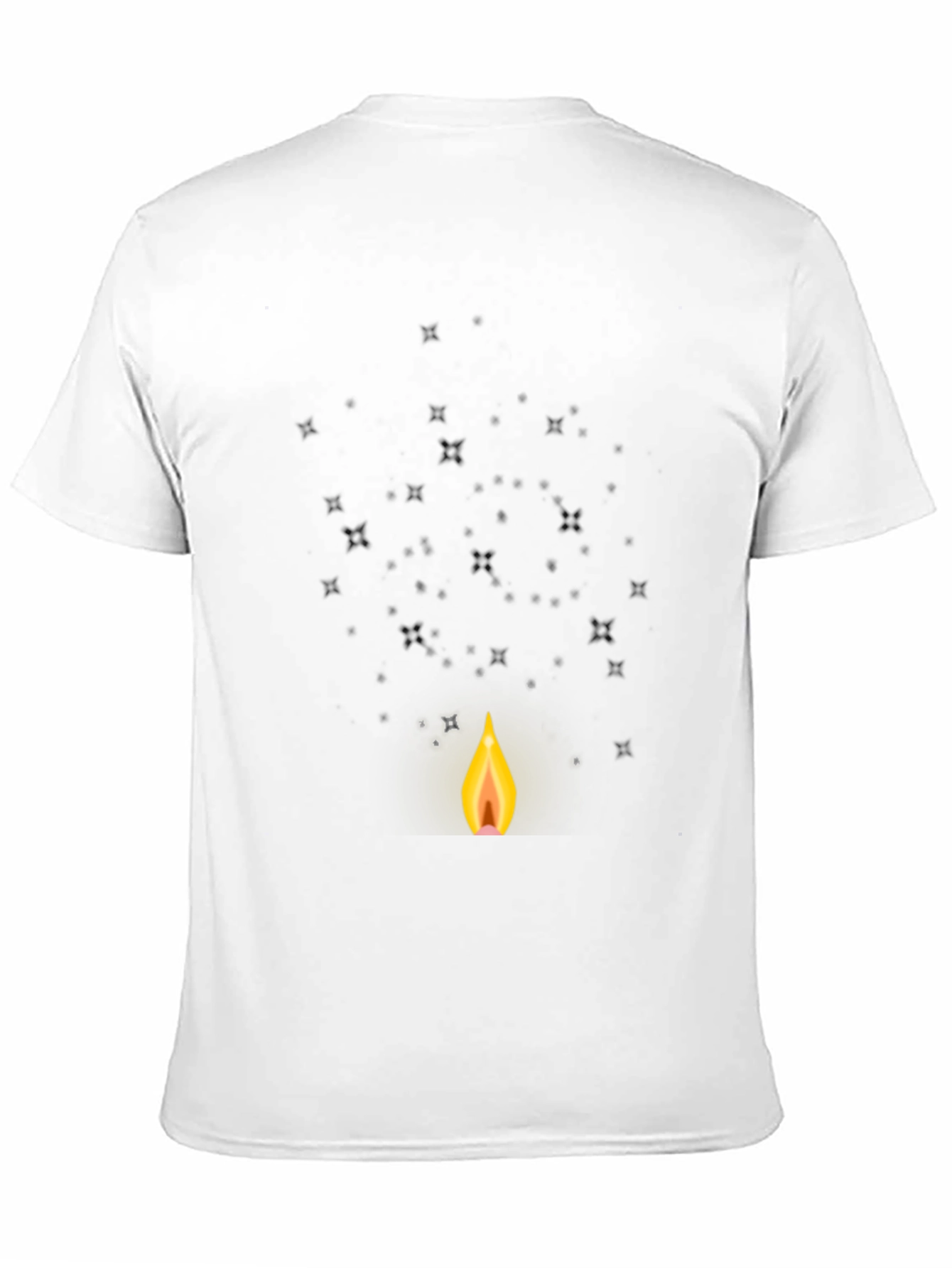 Sparkling Flame Graphic Tee - Classic Black