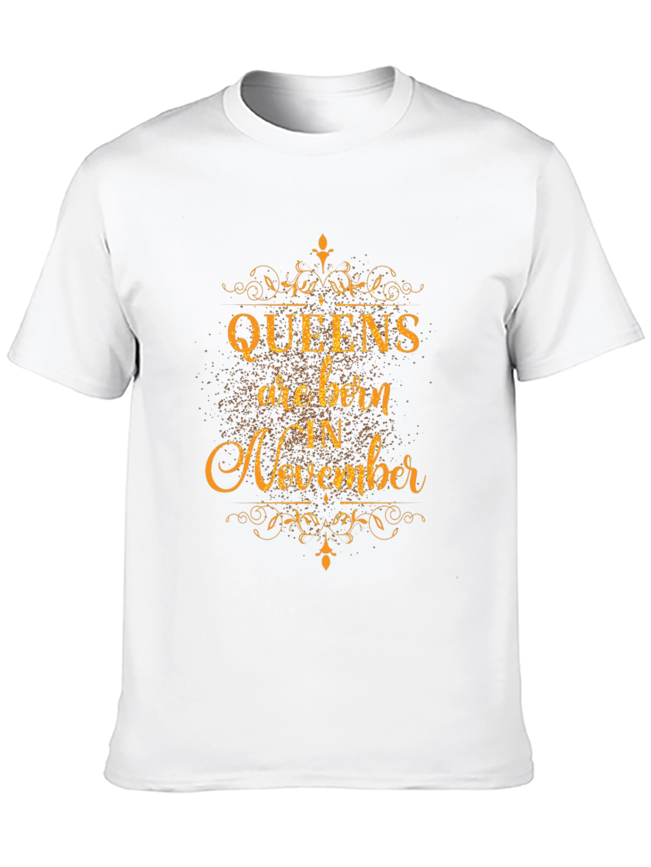 Queens Are Born in November Black T-Shirt