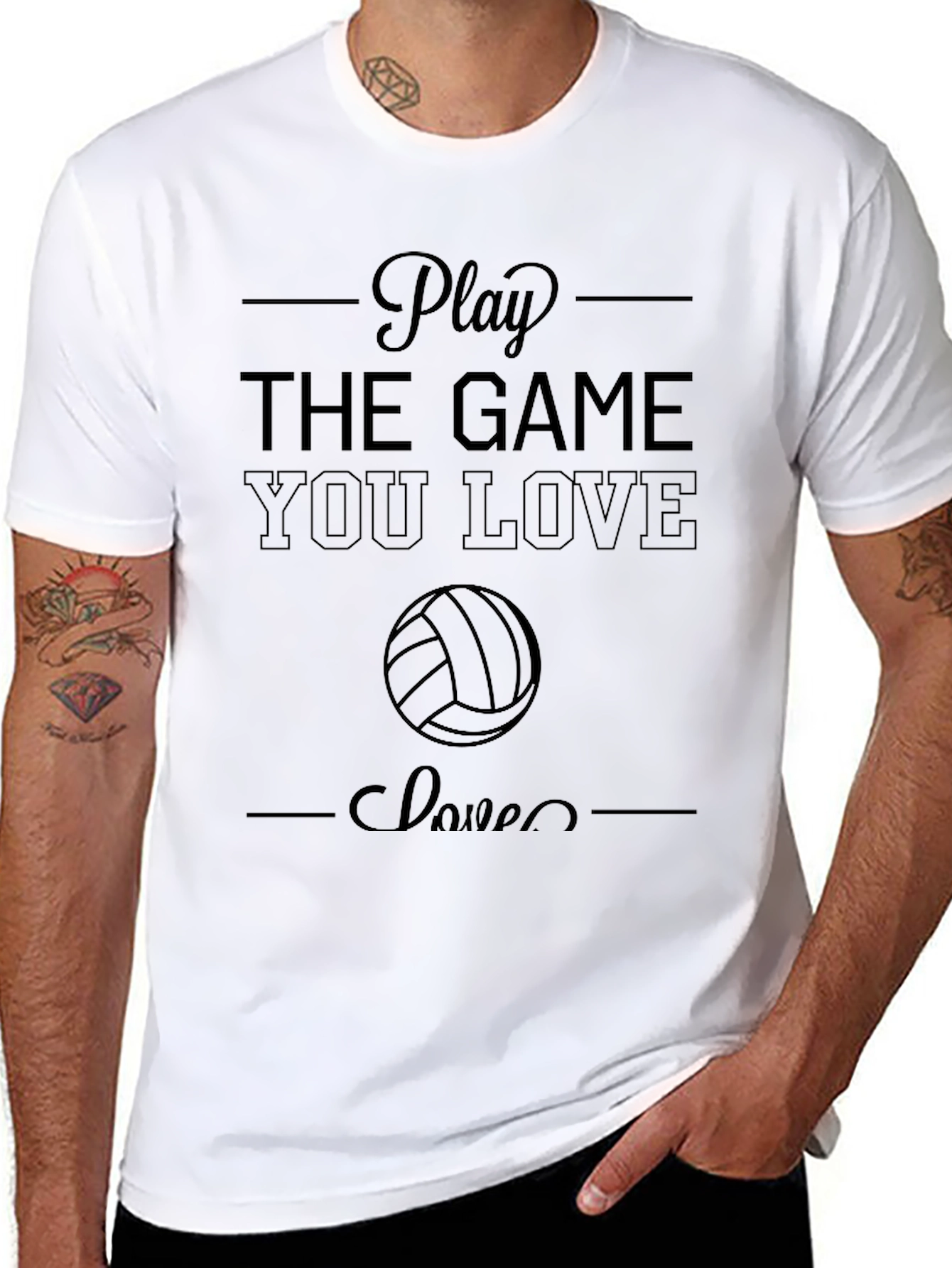 Play the Game You Love Black Graphic Tee