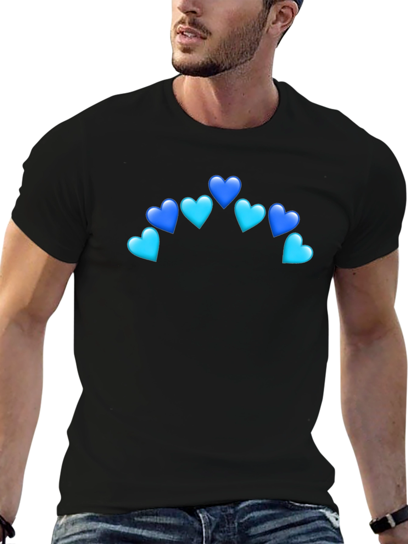 Heart Emoji Graphic Tee - Black T-Shirt
