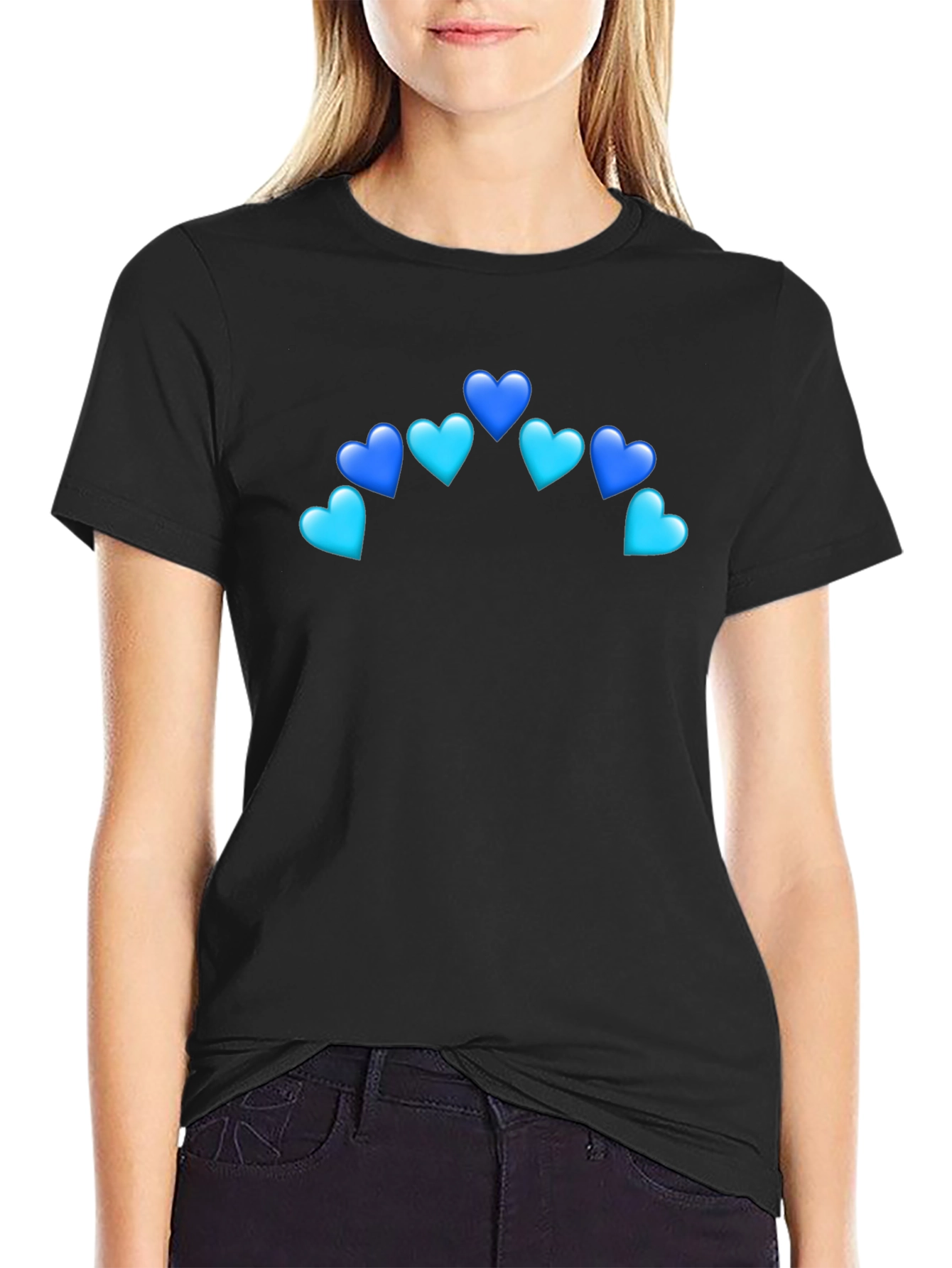 Heart Emoji Graphic Tee - Black T-Shirt