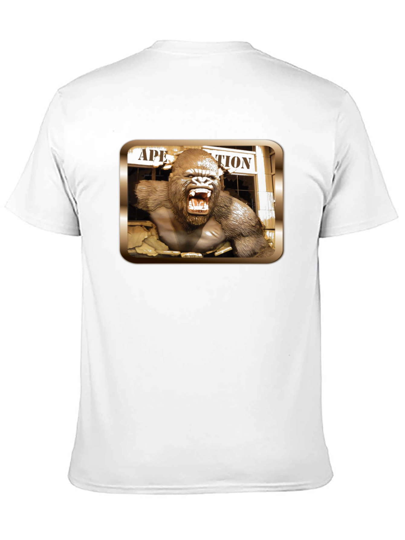 Angry Ape Graphic Print Black T-Shirt