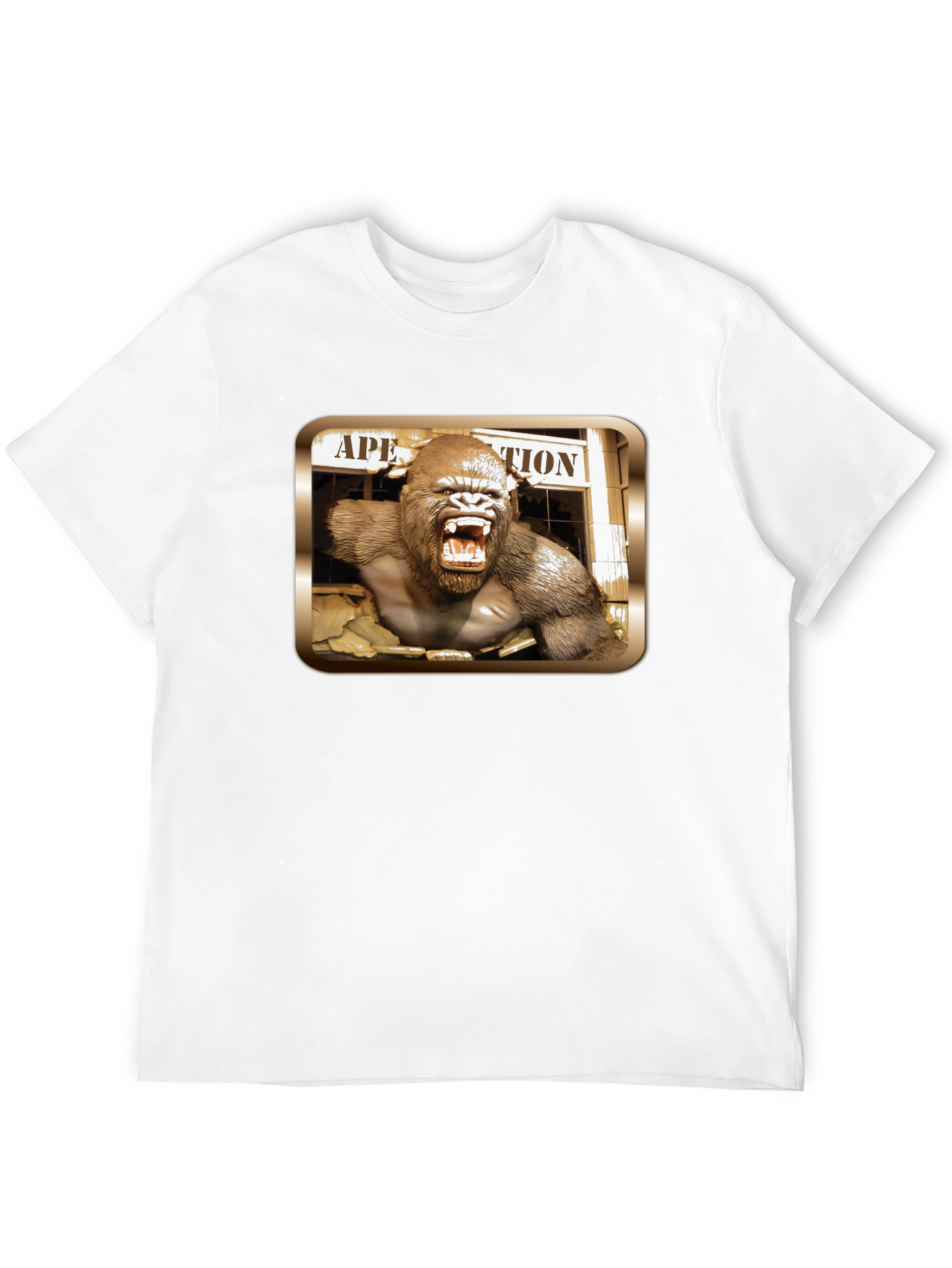 Angry Ape Graphic Print Black T-Shirt