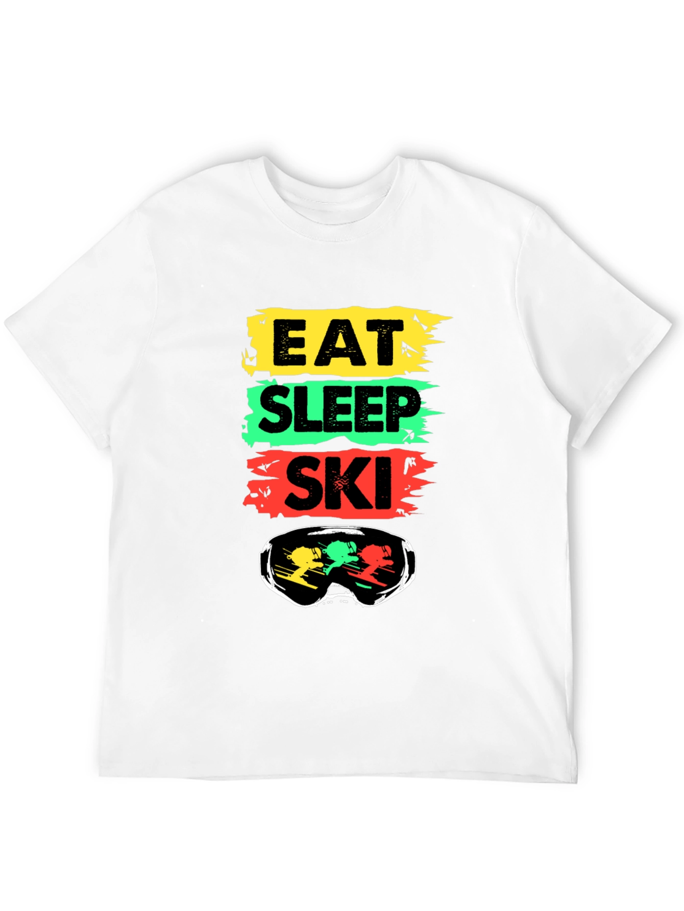 Eat Sleep Ski Black T-Shirt