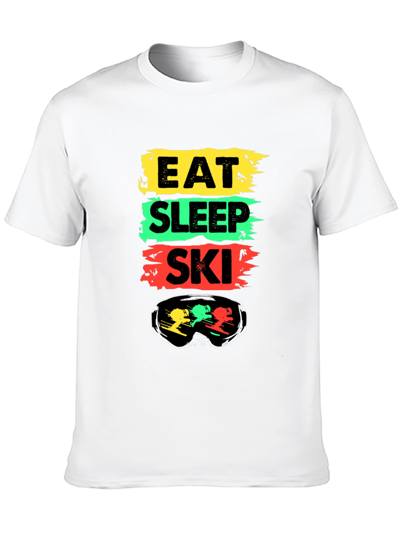Eat Sleep Ski Black T-Shirt