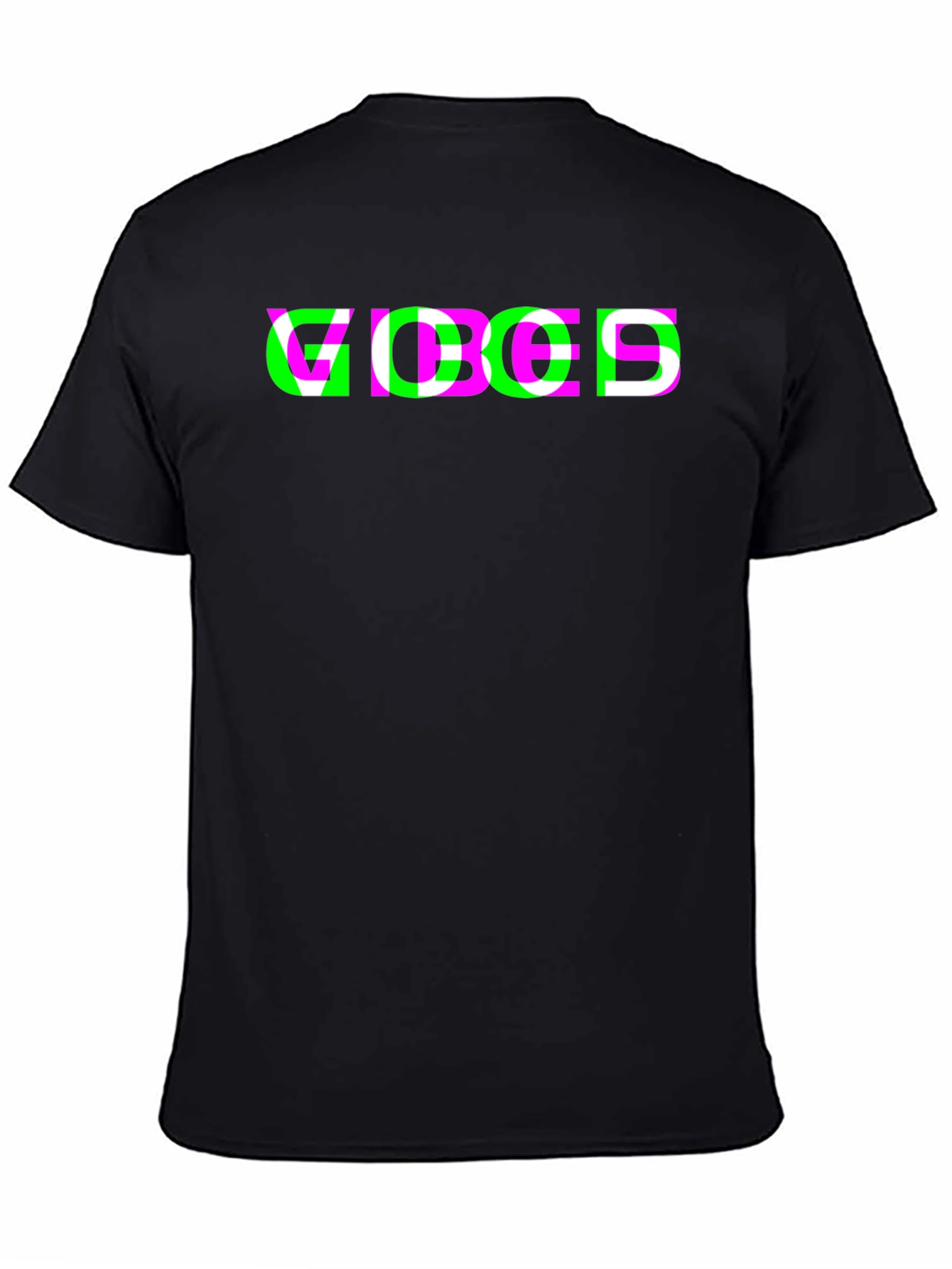 Vibes Graphic Tee - Trendy Black T-Shirt