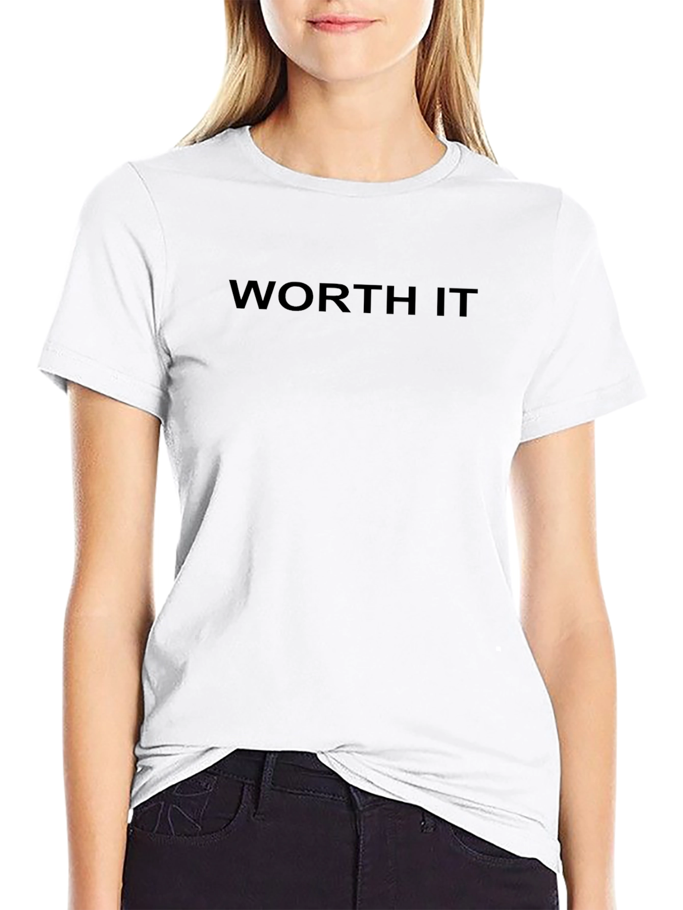 Worth It Black Graphic Tee