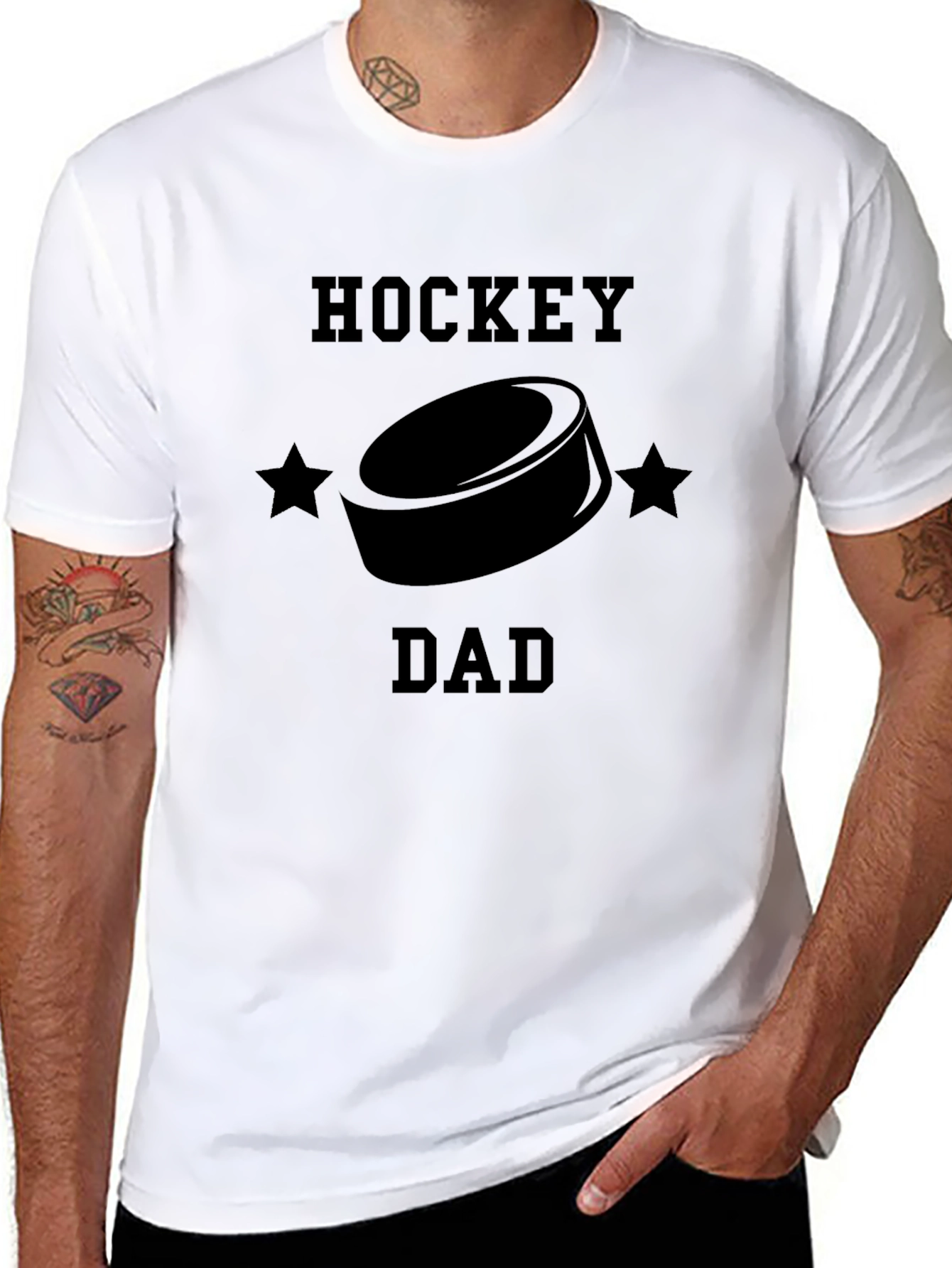 Hockey Dad Graphic T-Shirt - Black