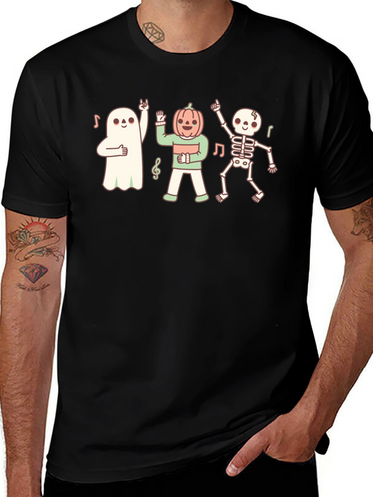 Halloween Party Tee: Ghost Pumpkin Skeleton Fun!