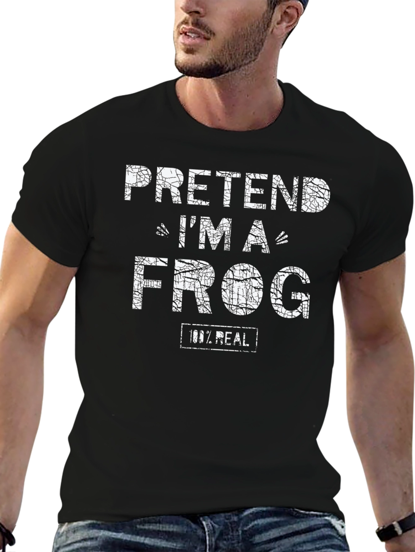 Pretend Im a Frog Mens Black T-Shirt